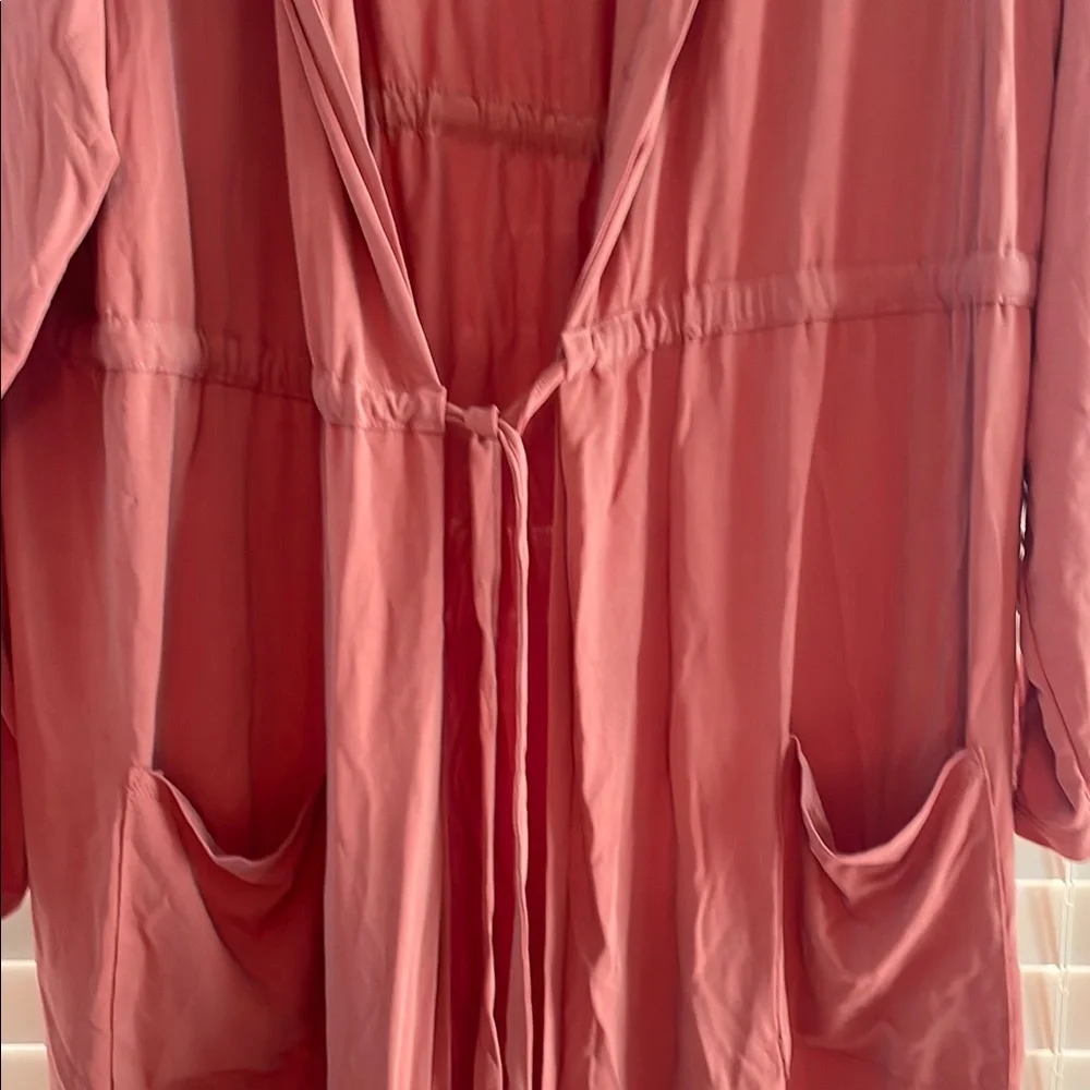 Torrid Hooded Long Jacket (salmon colored) - Picture 3 of 3